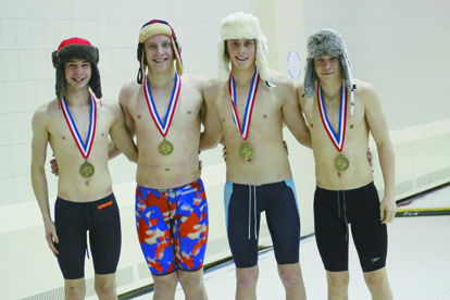 The relay with their hats